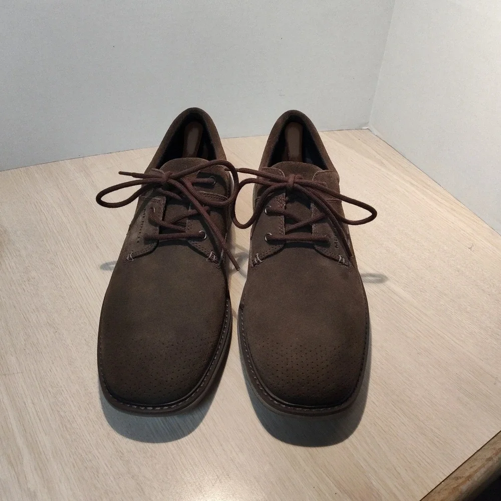 Merrell Black Slate Suede Oxford Shoes Mens 13 Brown Lace Up Dress Casual J94379